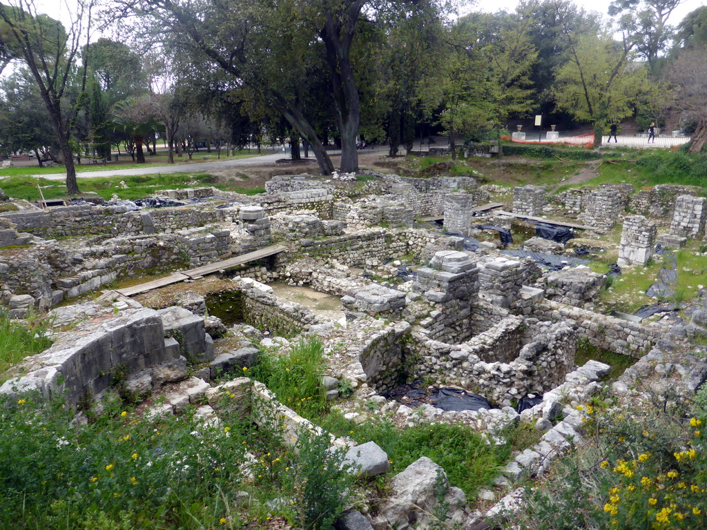 Cathedral ruins at the Parc du Château