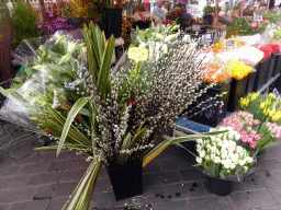 Flowers at a market stall at the Marché aux Fleurs market at the Cours Saleya street, at Vieux-Nice