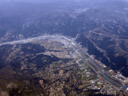 The Var river and surroundings, viewed from the airplane to Amsterdam