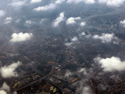 The city of Rotterdam, viewed from the airplane to Amsterdam