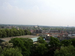 The east side of the city with the Maria Geboortekerk church, viewed from the replica of the Donjon tower at the Valkhof park