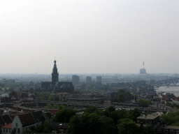 The city center with the Sint-Stevenskerk church, viewed from the replica of the Donjon tower at the Valkhof park