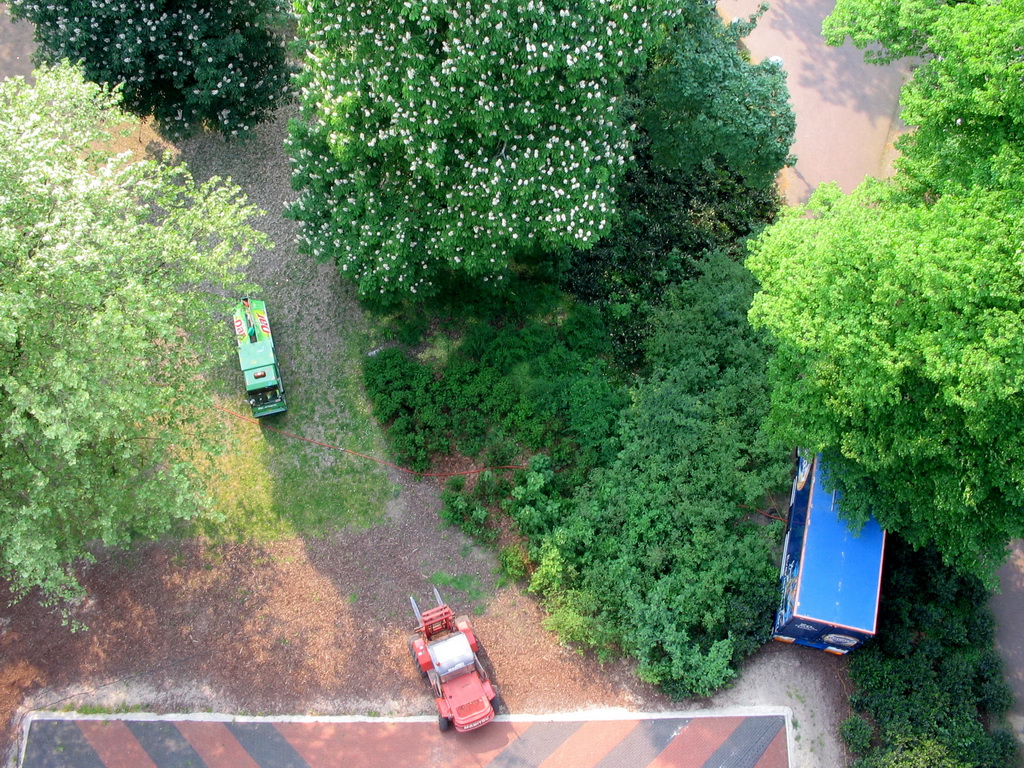 The Valkhof park, viewed from the replica of the Donjon tower