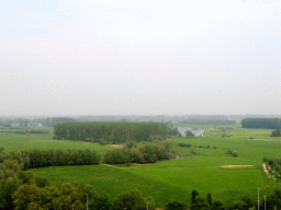 The Ooijpolder area, viewed from the replica of the Donjon tower at the Valkhof park