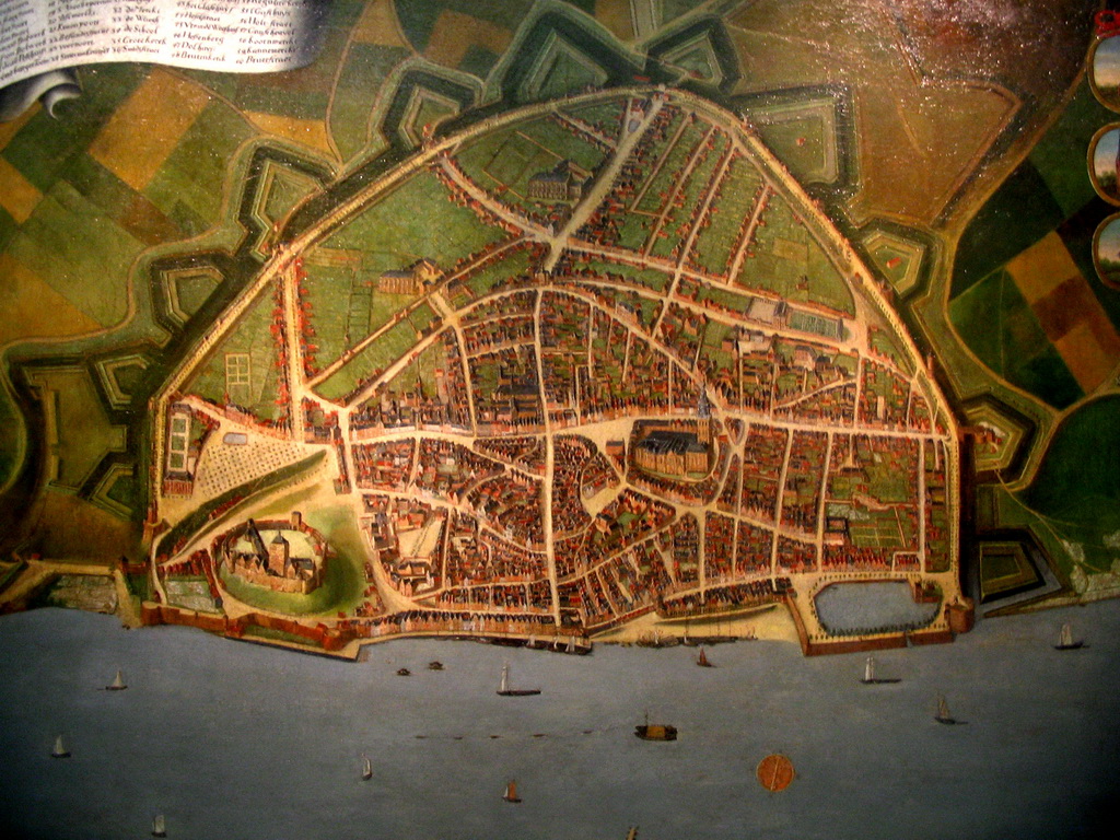 Map of Nijmegen in the Middle Ages at the Valkhof museum
