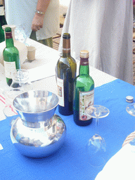 People selling wine at the Broerstraat street, during the Gebroeders van Limburg Festival