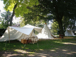 Tents at the Valkhof park, during the Gebroeders van Limburg Festival