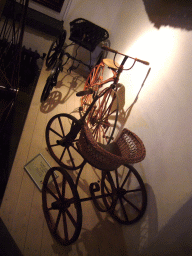 Several children`s velocipedes from ca. 1869 at the Velorama museum, with explanation