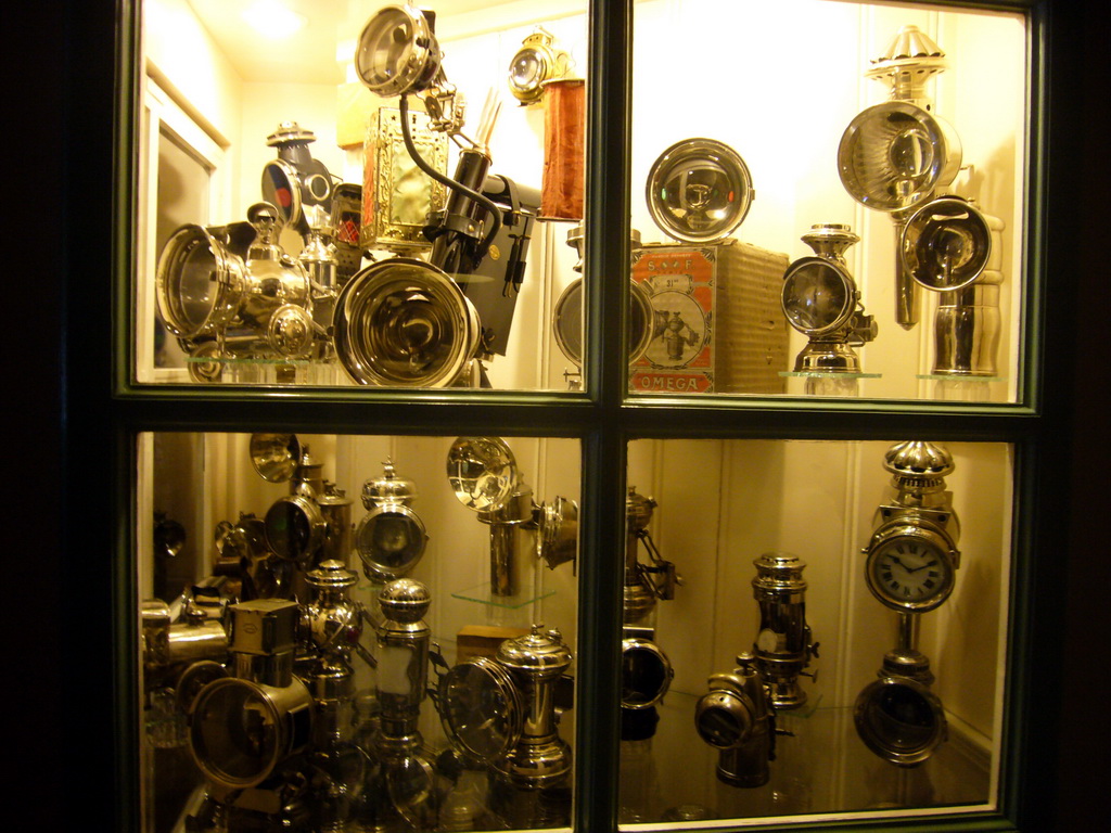 Old bicycle lamps at the Velorama museum