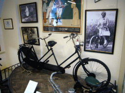 Tandem bicycle, photographs and poster at the Velorama museum