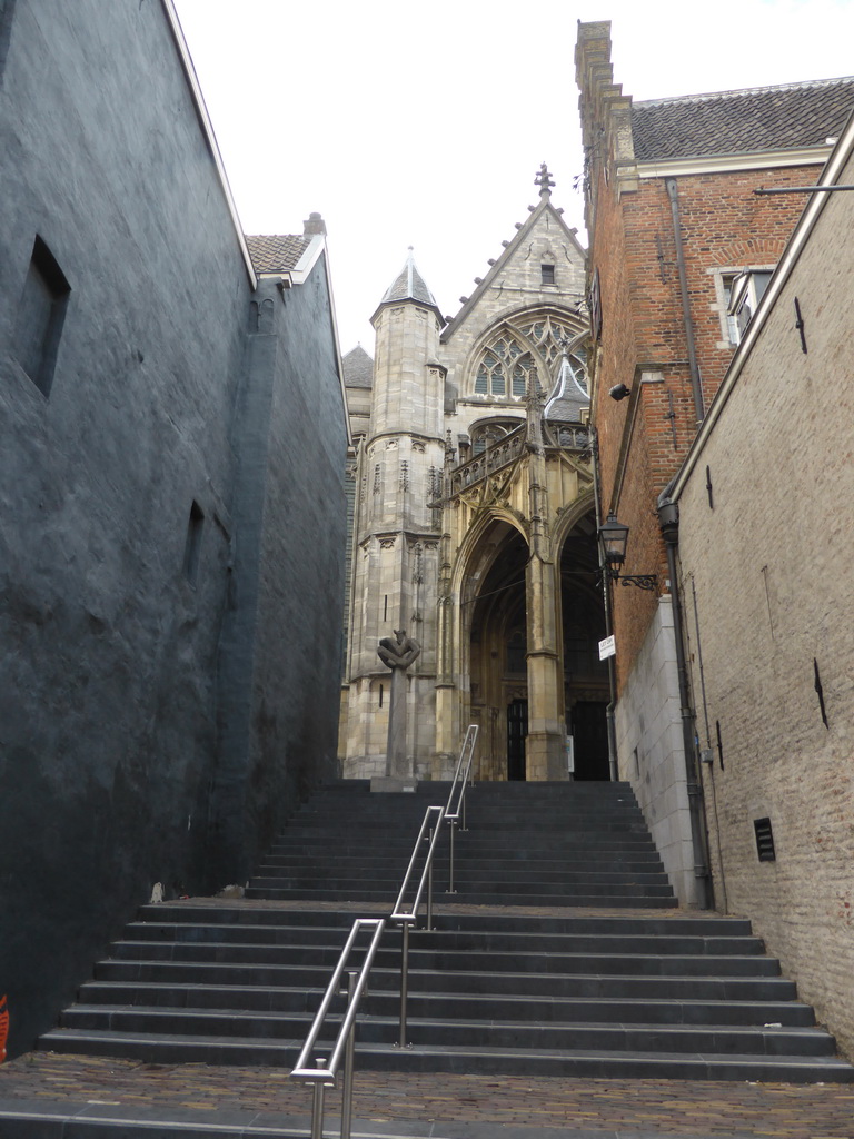 Staircase from the Stikke Hezelstraat street to the Sint-Stevenskerk church