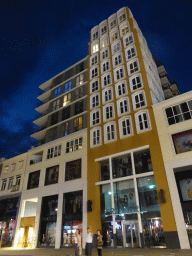 Buildings at the northeast side of the Plein 1954 square, by night