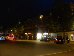 The street at the northwest side of the Plein 1954 square, by night