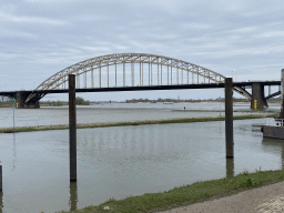 The Waalbrug bridge over the Waal river, viewed from the Waalkade street