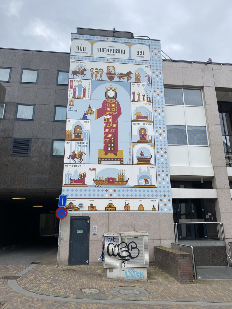 The `Prinses uit het Oosten` wall painting at the Veerpoorttrappen street
