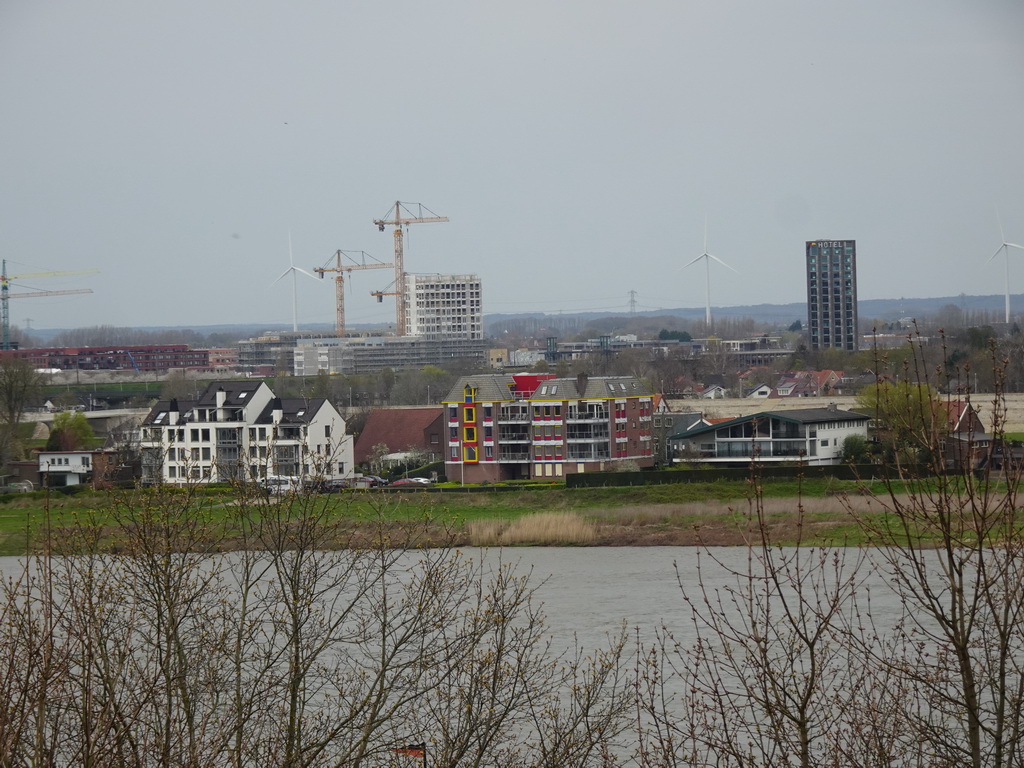 The Waal river and the Lent neighbourhood, viewed from the Valkhof park