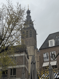 The tower of the Sint Stevenskerk church, viewed from the Ganzenheuvel square
