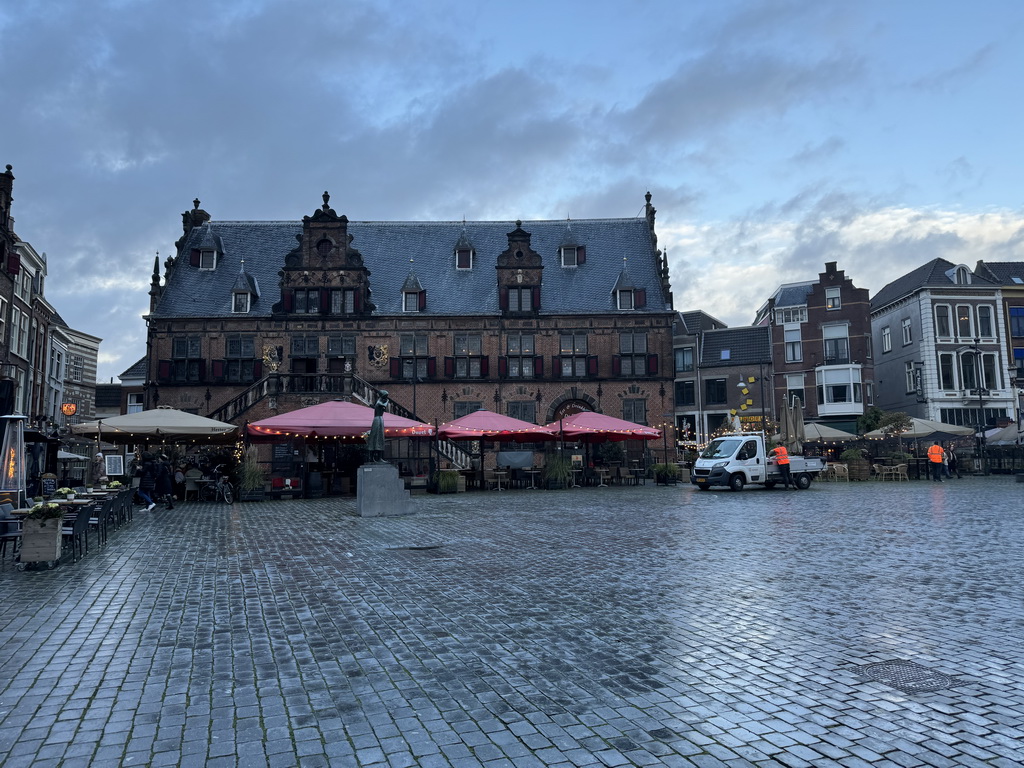 The Grote Markt square with the Mariken van Nieumeghen statue and the Waag building