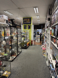 Interior of the Gator Film & Game Merchandise shop at the Lange Hezelstraat street