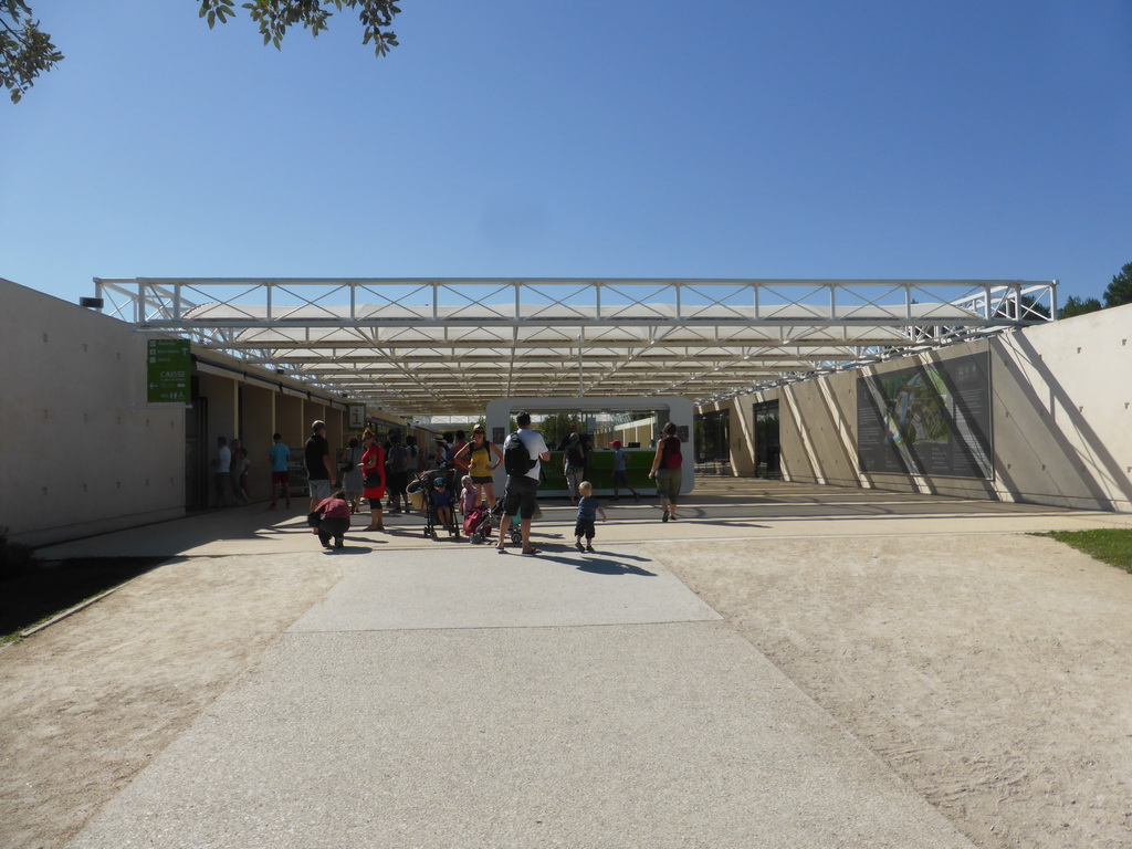 Front of the information center of the Pont du Gard aqueduct bridge