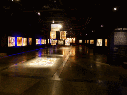 The lower floor of the Museum of the Pont du Gard aqueduct bridge with an exposition on Jacques Gorde