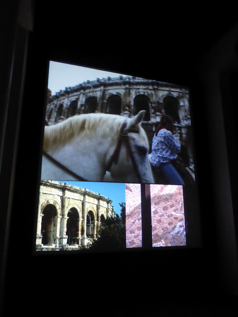 Movie at the ground floor of the Museum of the Pont du Gard aqueduct bridge