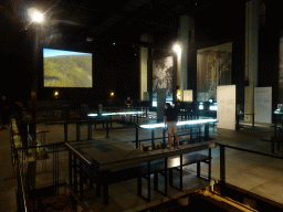 The ground floor of the Museum of the Pont du Gard aqueduct bridge