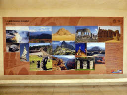 Information on UNESCO World Heritage sites, at the information center of the Pont du Gard aqueduct bridge