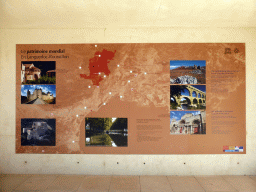 Information on UNESCO World Heritage sites in the Languedoc-Roussillon region, at the information center of the Pont du Gard aqueduct bridge