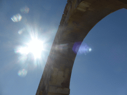 Arch of the Pont du Gard aqueduct bridge