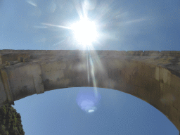 Arch of the Pont du Gard aqueduct bridge