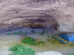 Prehistoric cave next to the road on the northeast side of the Pont du Gard aqueduct bridge