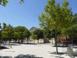 Front of the Palais de Justice building at the Esplanade Charles-de-Gaulle square