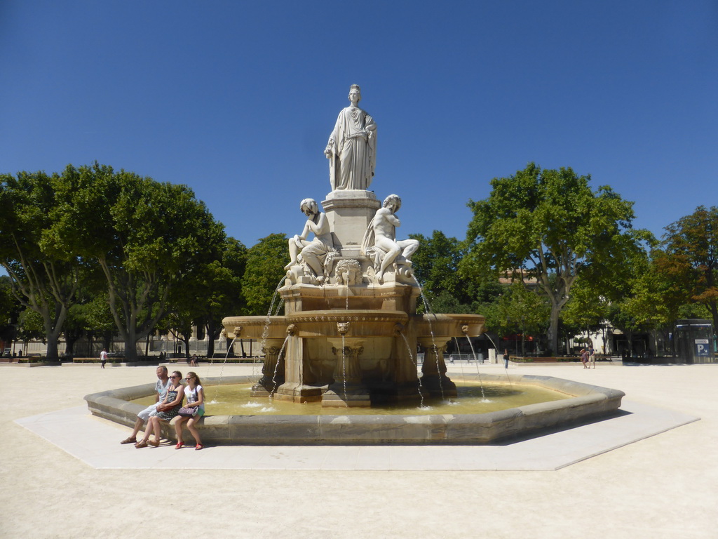 The Fontaine Pradier fountain at the Esplanade Charles-de-Gaulle square