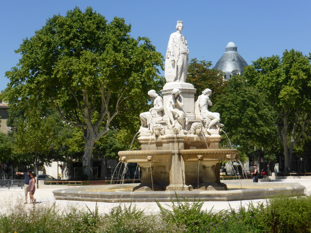 The Fontaine Pradier fountain at the Esplanade Charles-de-Gaulle square