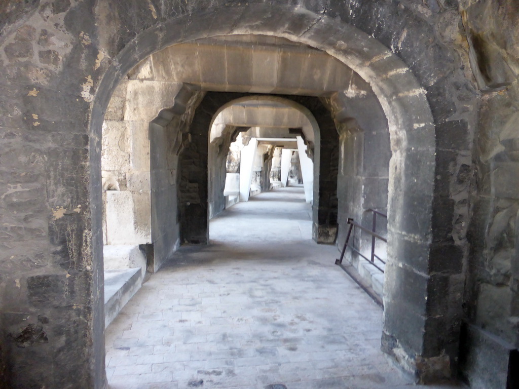 Passageway at the upper floor of the Arena of Nîmes