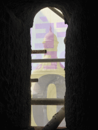 Tower of the Lycée Alphonse Daudet building, viewed from a window at the upper walkway of the Arena of Nîmes