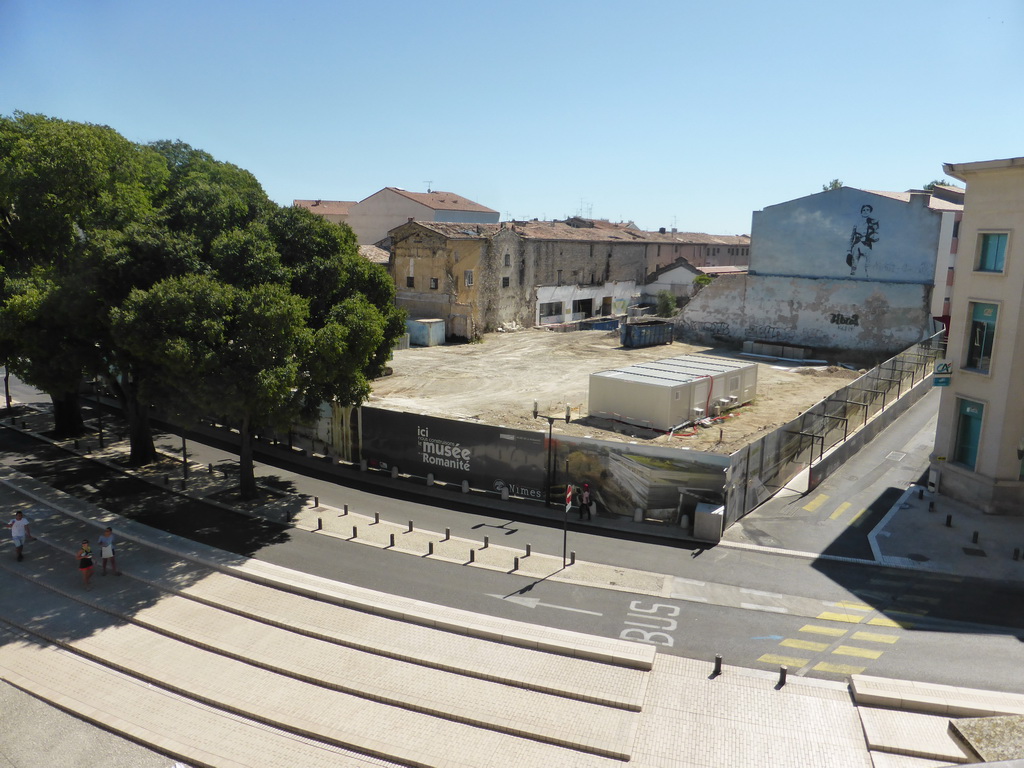 The Boulevard des Arènes, viewed from the upper walkway of the Arena of Nîmes