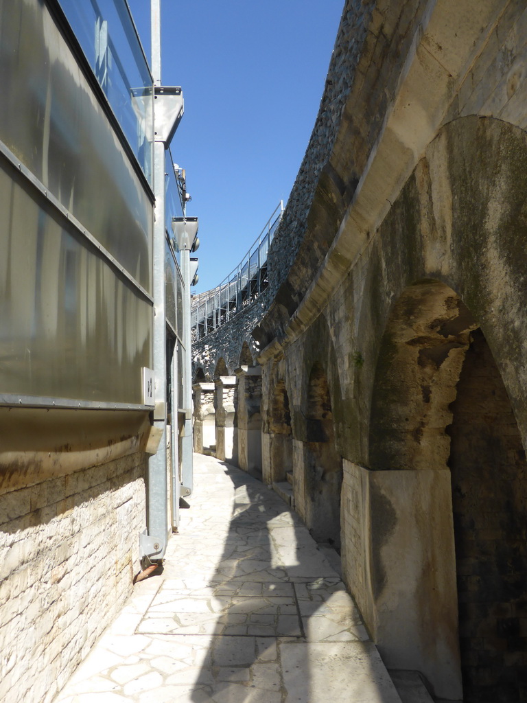 Catacombs next to the upper walkway of the Arena of Nîmes