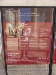 Information on films at the Maison Carrée temple