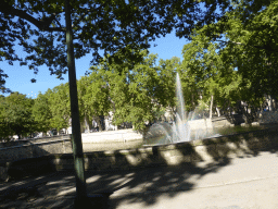 Fountain at the Quai de la Fontaine street, viewed from our rental car