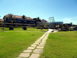 Grassfield and back side of the Inaya Putri Bali hotel