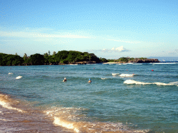 Peninsula Island and the Lombok Strait, viewed from the beach of the Inaya Putri Bali hotel