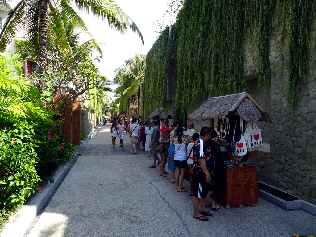 Street with market stalls at the Inaya Putri Bali hotel