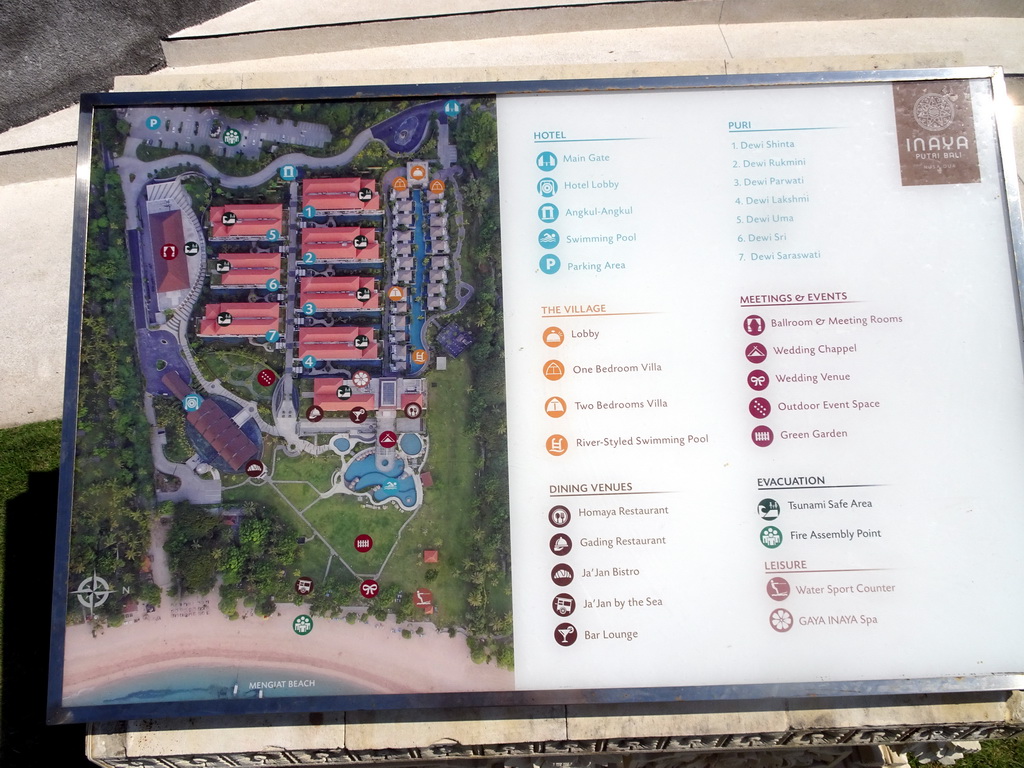 Map of the Inaya Putri Bali hotel