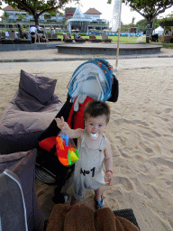 Max at the beach of the Inaya Putri Bali hotel