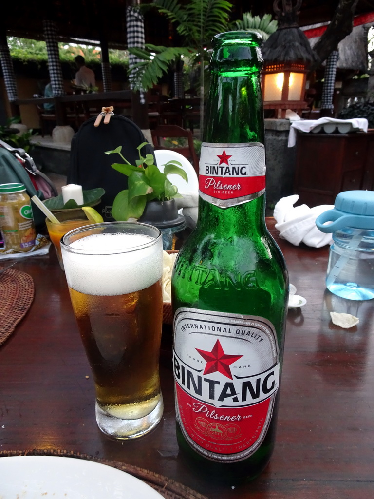 Bintang beer at the Bumbu Bali restaurant