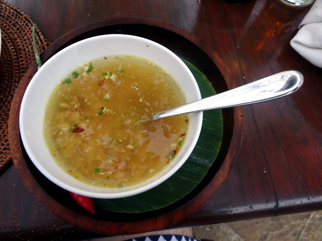 Soup at the Bumbu Bali restaurant