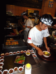Cooks preparing food at the Bumbu Bali restaurant