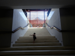 Max at the staircase at the lobby of the Inaya Putri Bali hotel